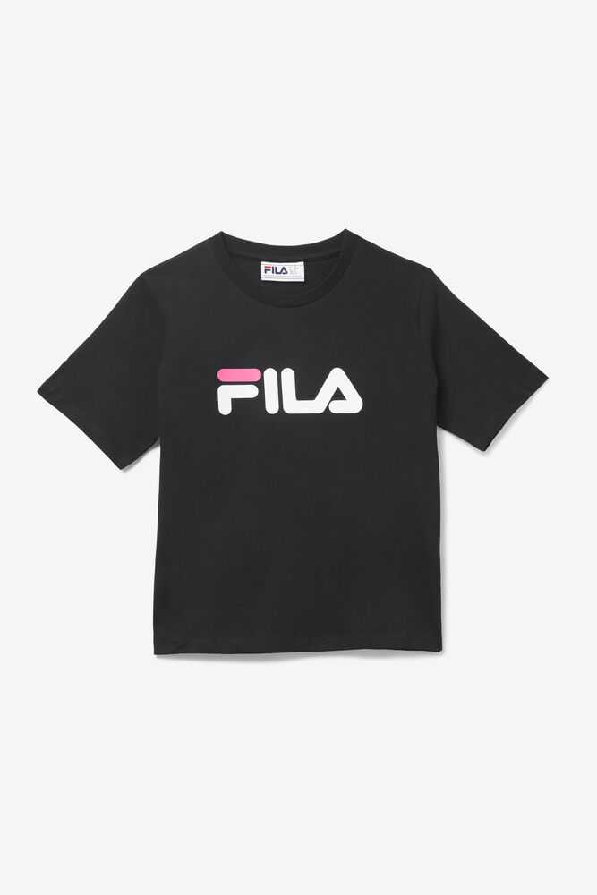 FILA Miss Eagle Naisten T Paidat Mustat Valkoinen Pinkki | Suomi-924301