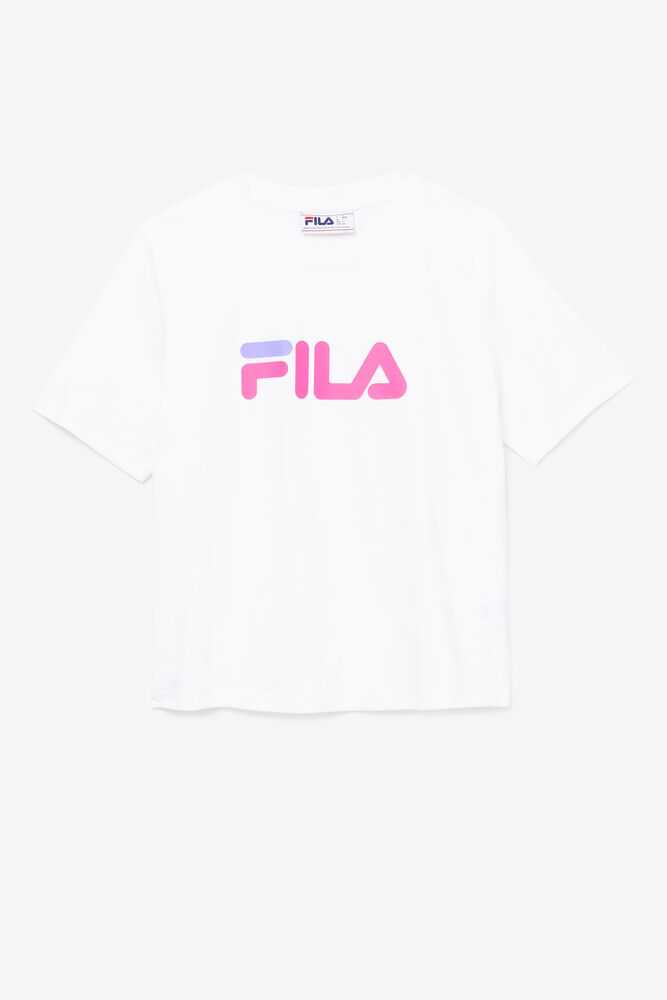 FILA Miss Eagle Naisten T Paidat Valkoinen Pinkki Violetit | Suomi-245687