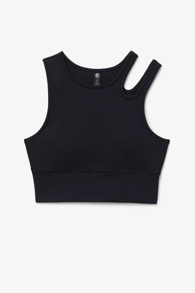 FILA Uplift Slice Crop Naisten Urheiluliivit Mustat | Suomi-167584