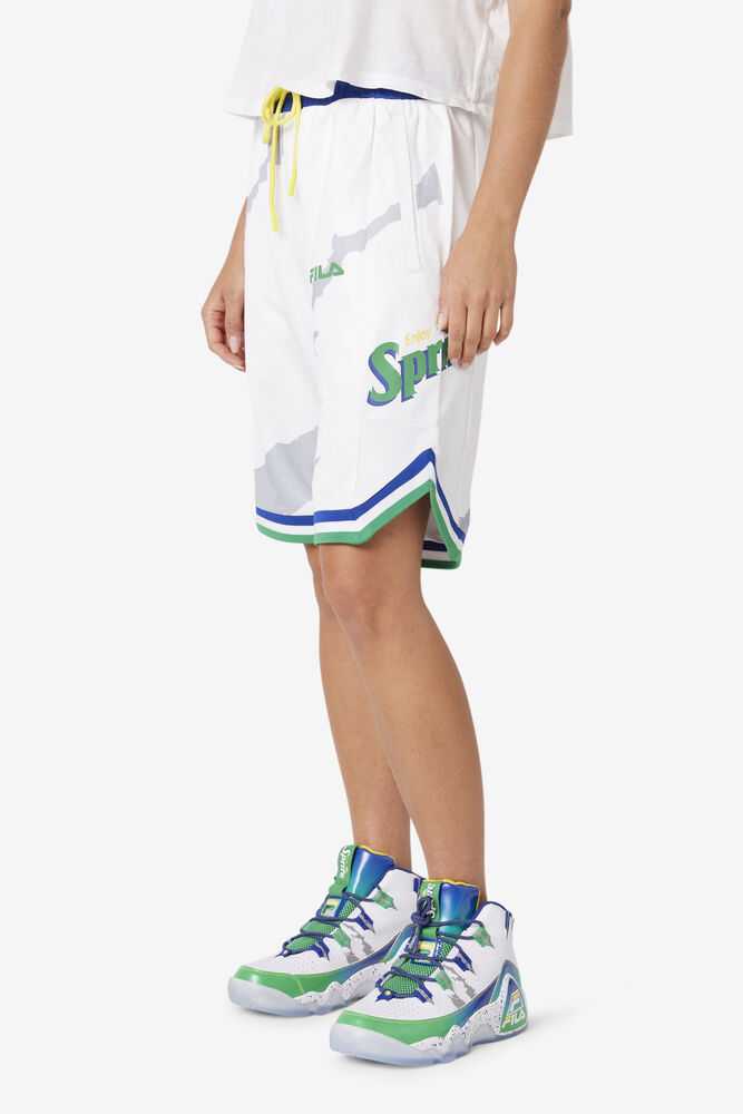 FILA Grant Hill X Sprite Naisten Shortsit Valkoinen Sininen Kultaiset | Suomi-458609